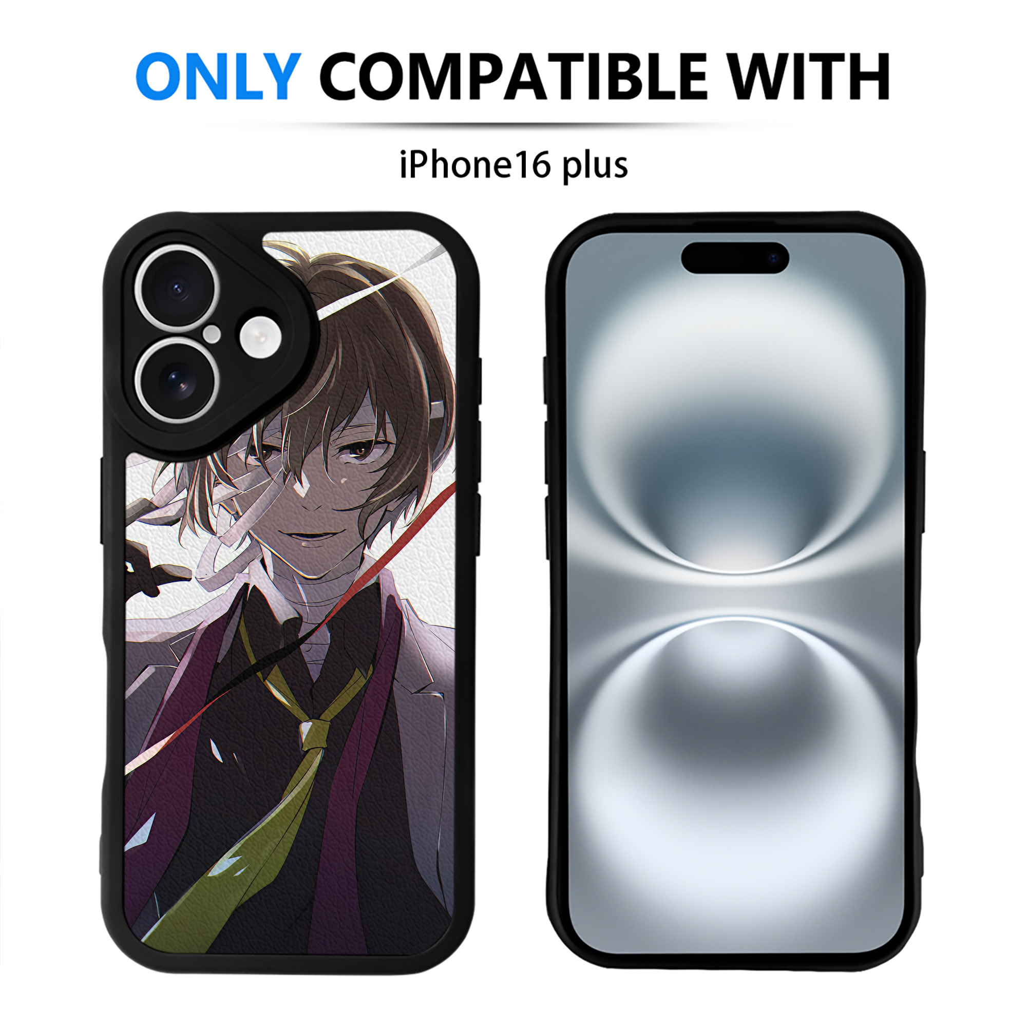 （画像用） 文豪ストレイドッグス Bungo Stray Dogs 【iPhone 16シリーズ対応】シリコンスマホケース（レザー調） 材質：シリコン